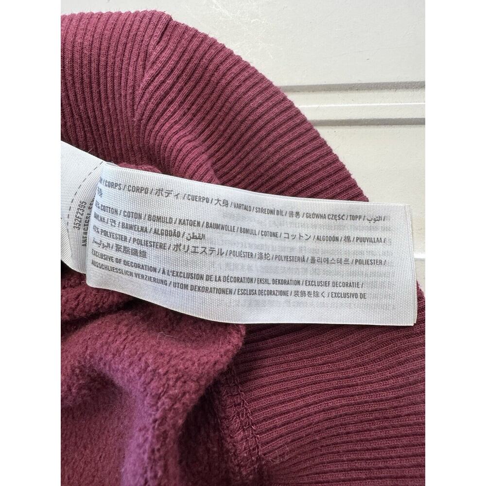 Woman's Hollister Maroon Burgundy Long Sleeve Sweatshirt Size XS Crewneck - Picture 4 of 6